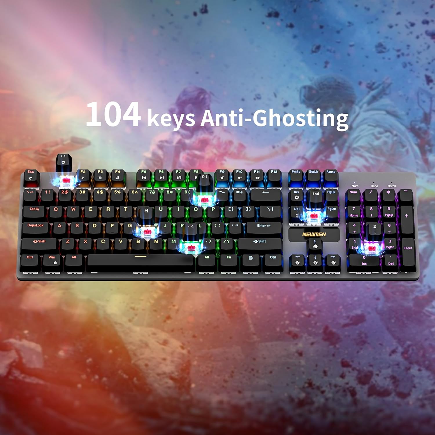 Detalle de NEWMEN GM325Pro Wired Mechanical Gaming Keyboard