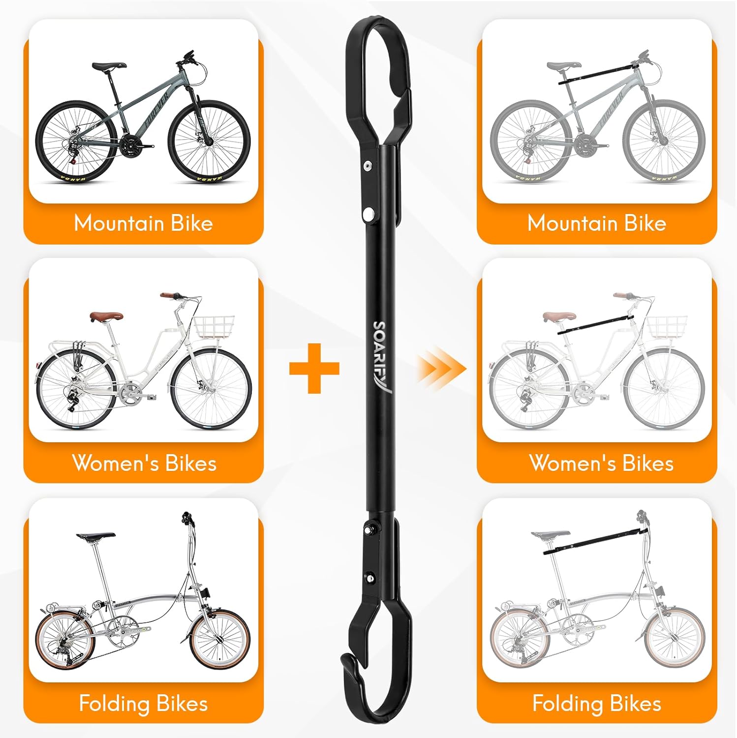 Detalle 2 de Soarify 4-Bike Hitch Mount Bike Rack (2" Receiver) for Cars, SUVs, RVs