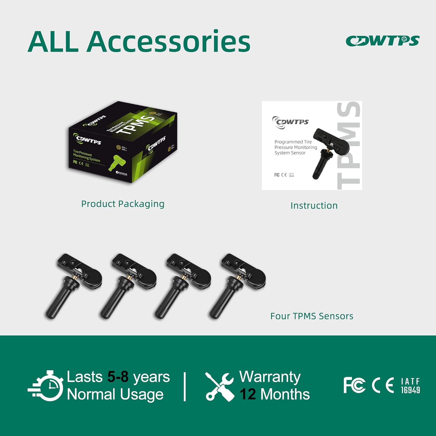 Thumbnail 6 de 4-Pack GM 315MHz TPMS Sensors (GM OE Replacement) for Select Chevy, GMC, Buick, Cadillac, Pontiac & More