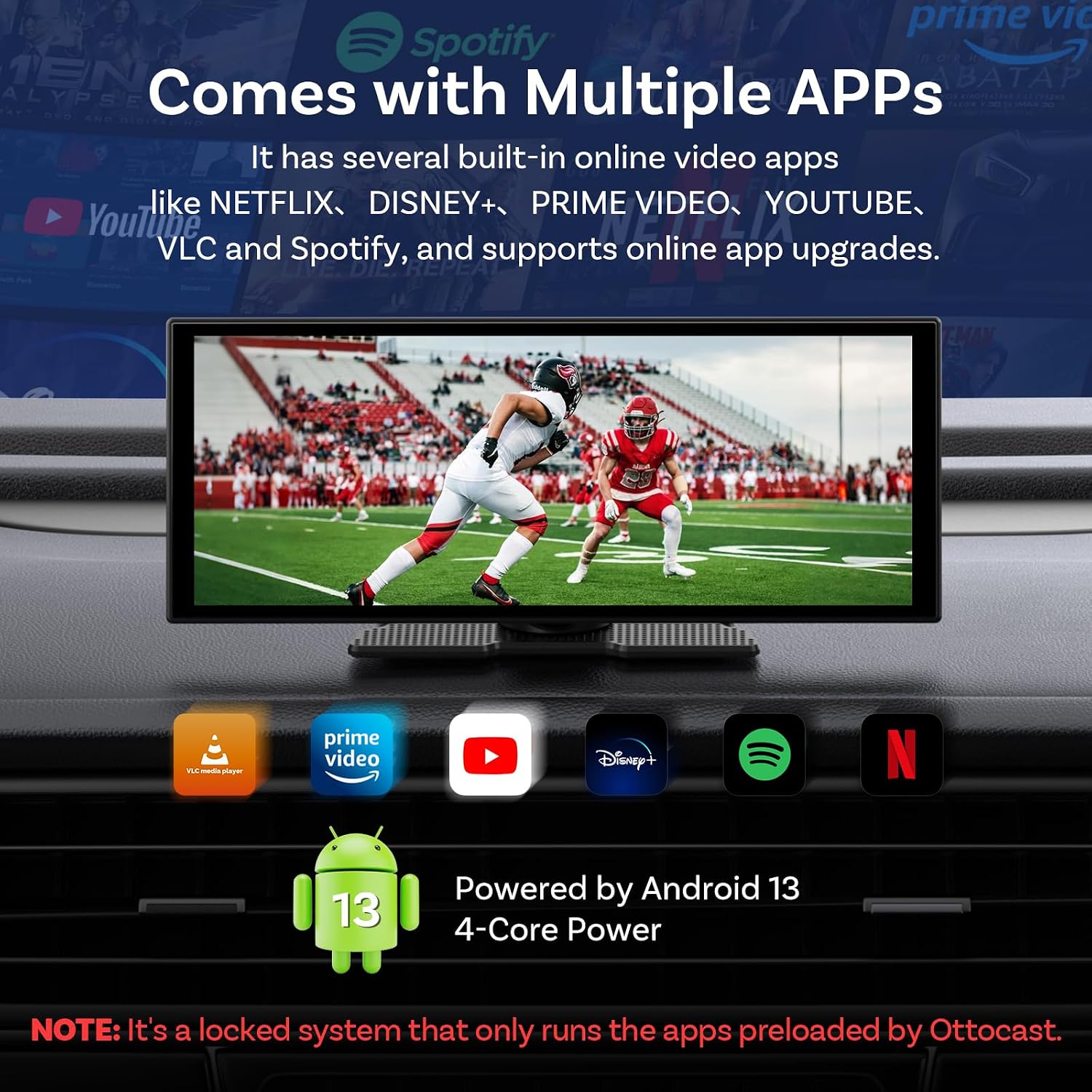 Detalle 2 de OTTOCAST ScreenFlow 11.4" Portable CarPlay