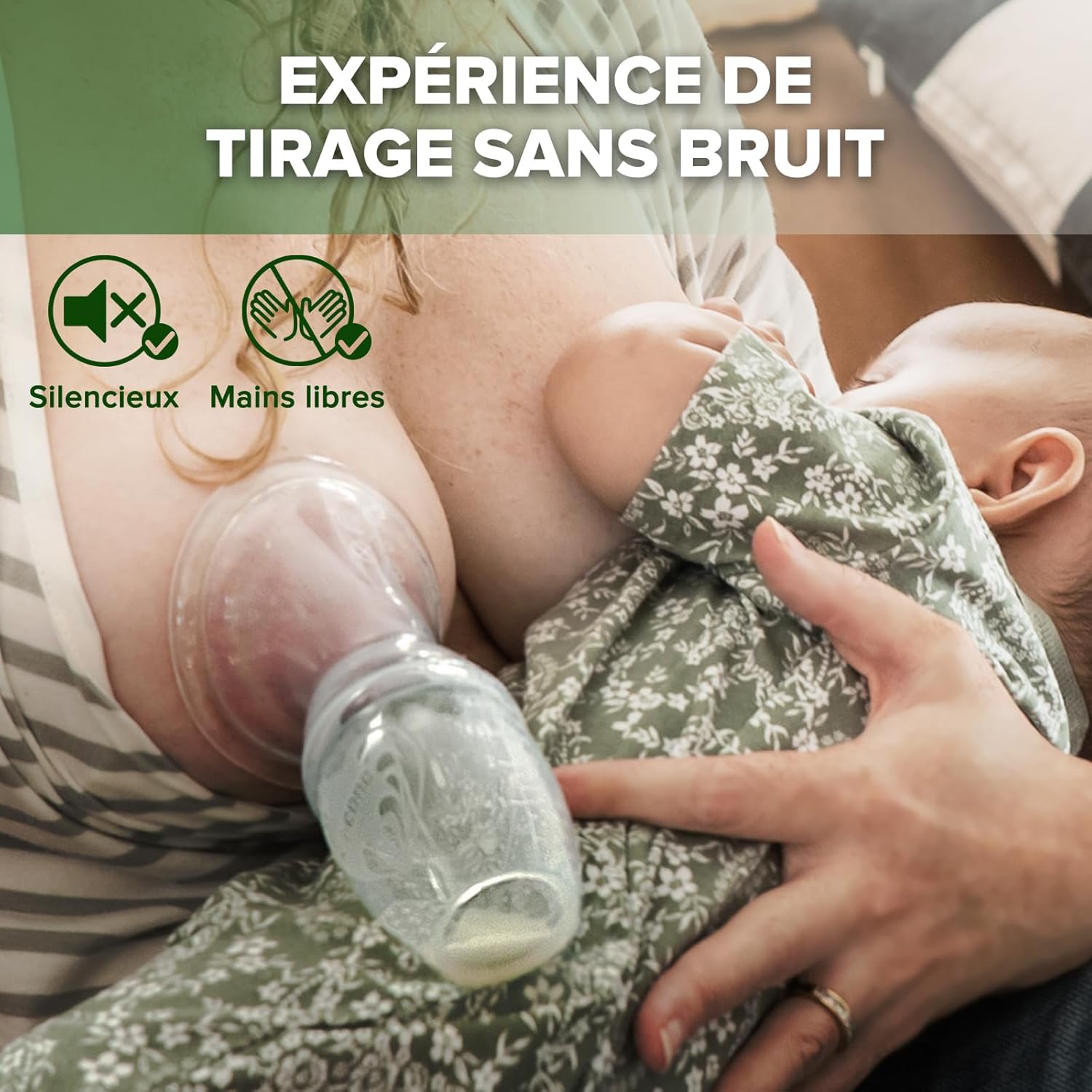 Thumbnail 3 de Tire-lait manuel Haakaa 100 ml en silicone transparent (recueil de lait) – format léger et pratique