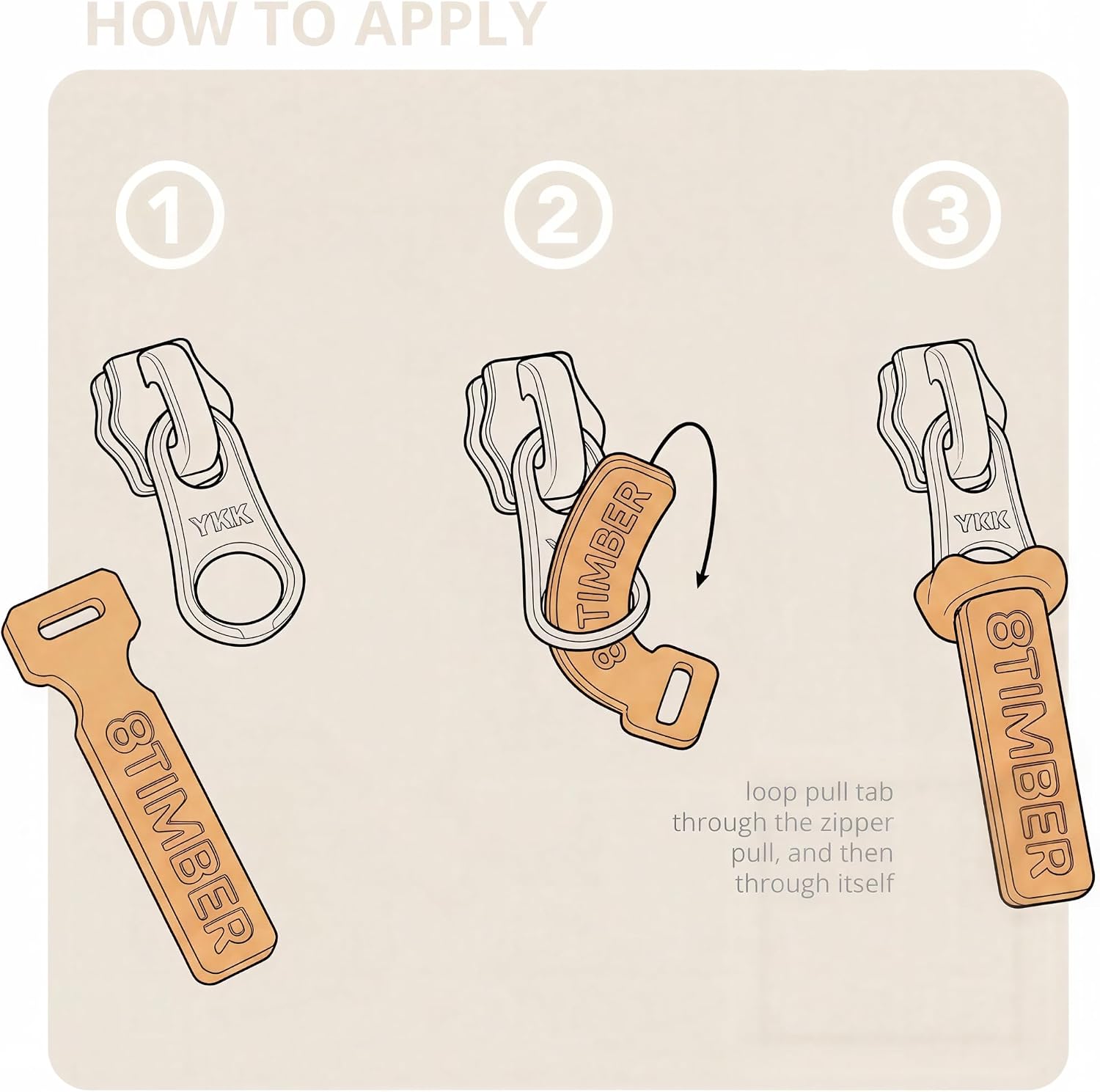 Detalle de 8TIMBER Zipper Pulls 6-Pack