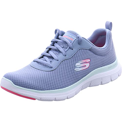 Detalle de Skechers Femme Flex Appeal 4.0 Brilliant View Basket – Confort mémoire et style Slate