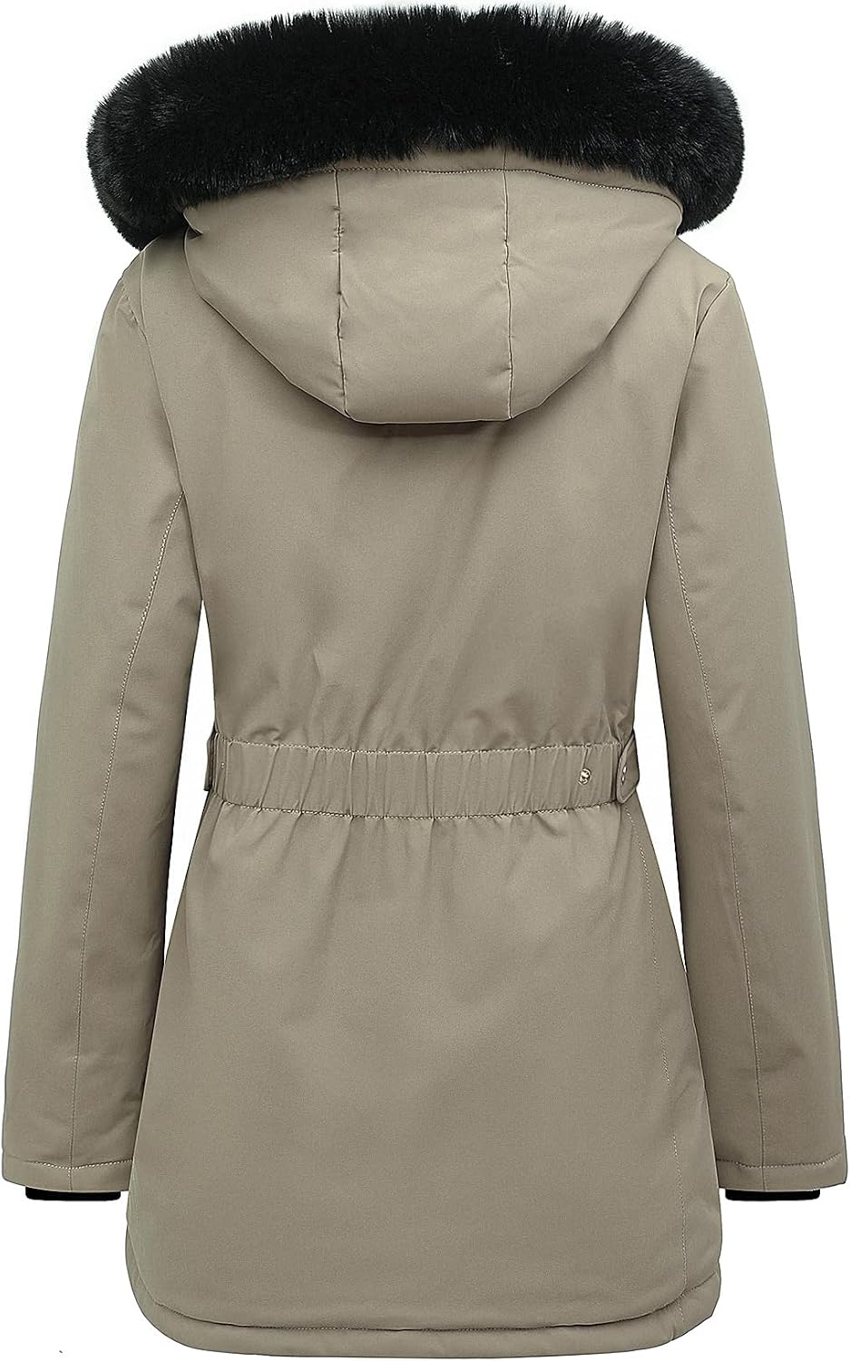 Detalle 2 de MOERDENG Women's Long Winter Puffer Coat with Fleece Lining and Detachable Hood