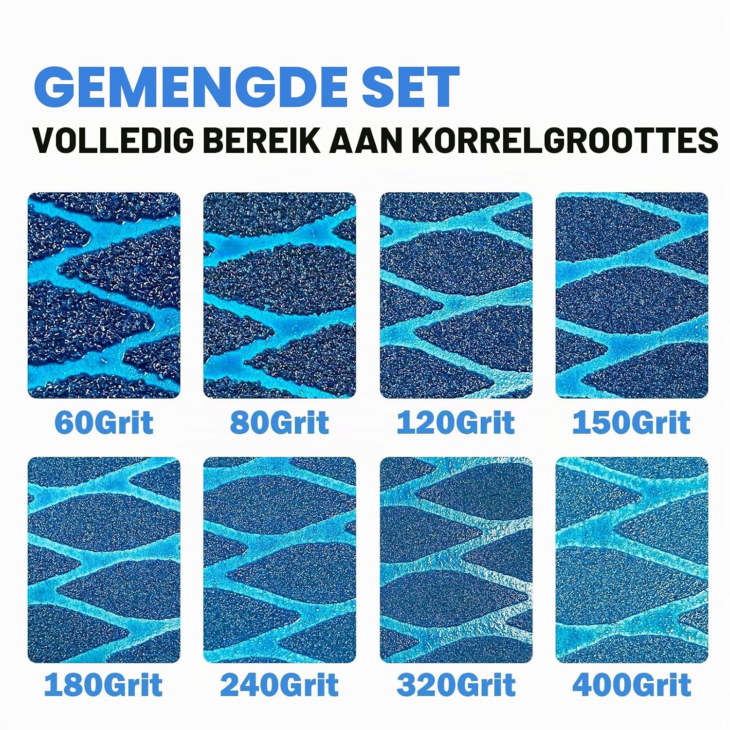 Thumbnail 1 de Geogieew LAN-40-600 schuurschijven 125 mm met klittenband, 8 gaten en 8 korrels
