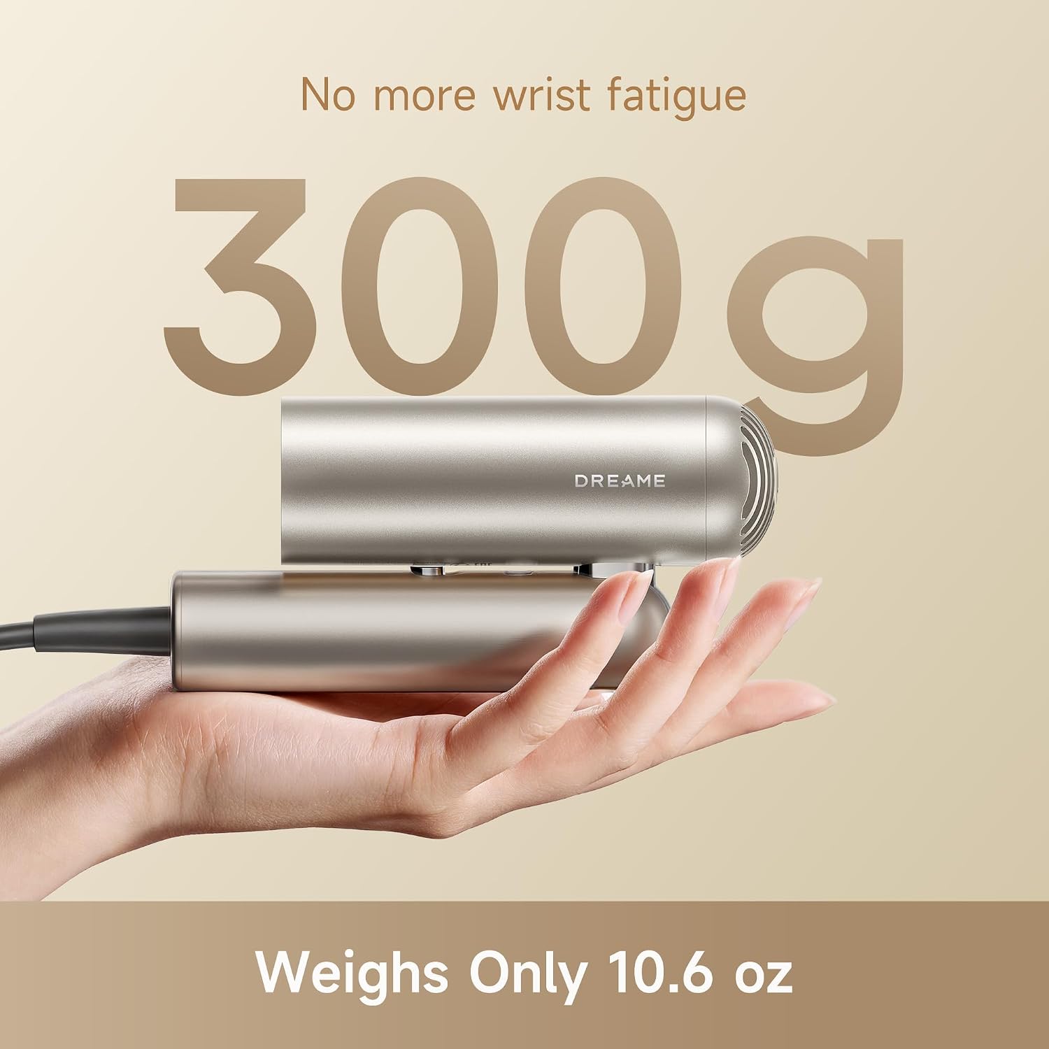 Detalle de dreame AHD54 Pocket Pro Dual-Voltage Ionic Hair Dryer with Diffuser