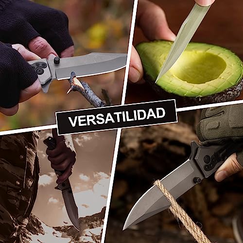 Thumbnail 6 de Rolgno Navaja: Cuchillo plegable de acero 3Cr13 para outdoor con clip y cordón