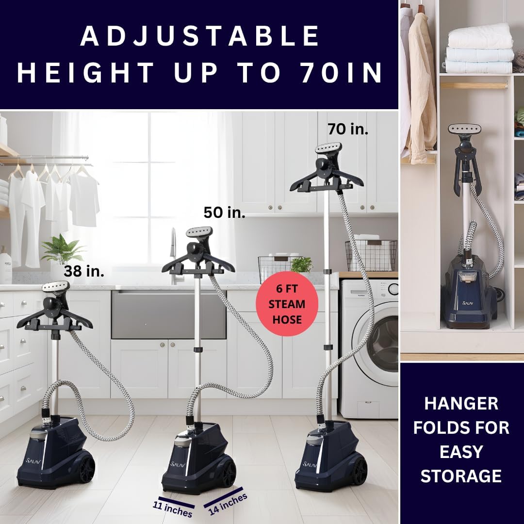 Detalle 2 de SALAV X3A Commercial Full-Size Garment Steamer, 3 L Tank, Foot Pedal