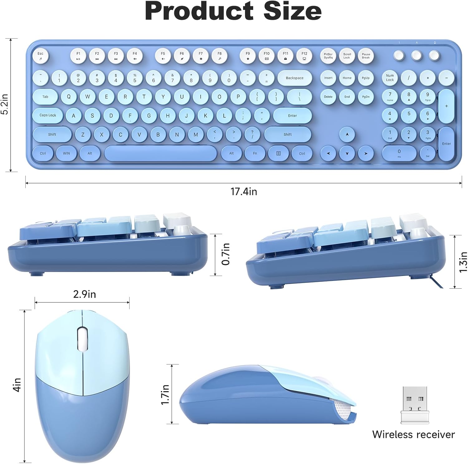 Thumbnail 6 de MOFII Wireless Keyboard and Mouse Combo 2.4G ⌨