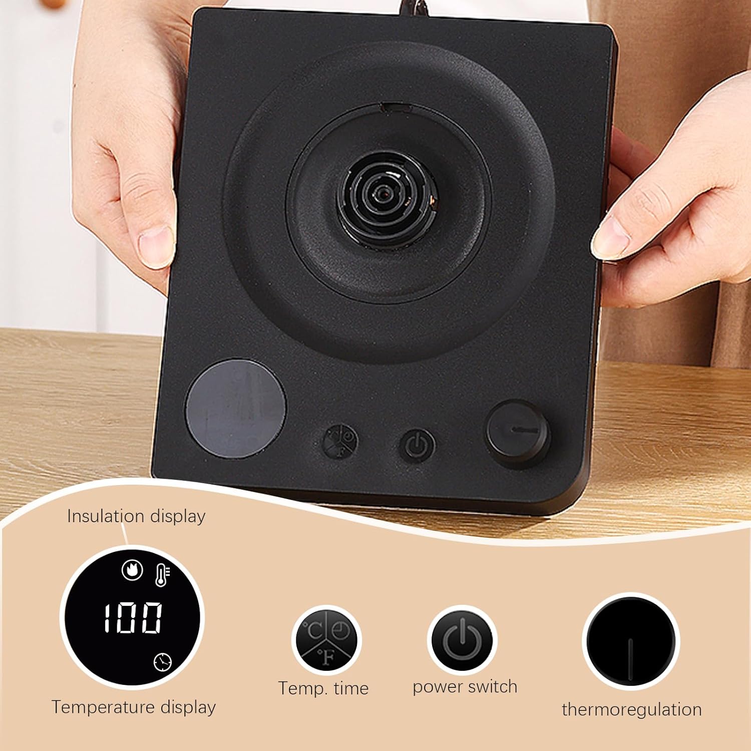 Thumbnail 1 de Hervidor de acero inoxidable 1L con control de temperatura ☕