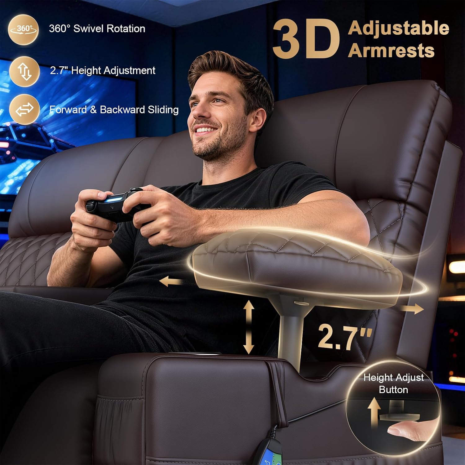 Detalle de Power Recliner Loveseat
