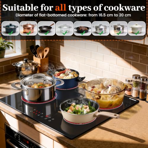 Thumbnail 7 de Karinear Electric Ceramic Hob 60cm: 4 Zone, Touch Control