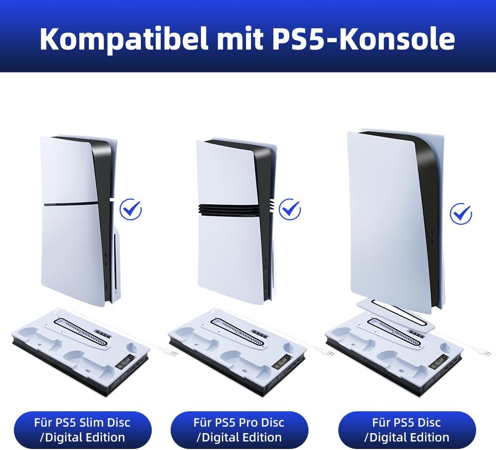 Thumbnail 1 de Wigearss PS5 Kühler Standfuß mit Dual-Laden