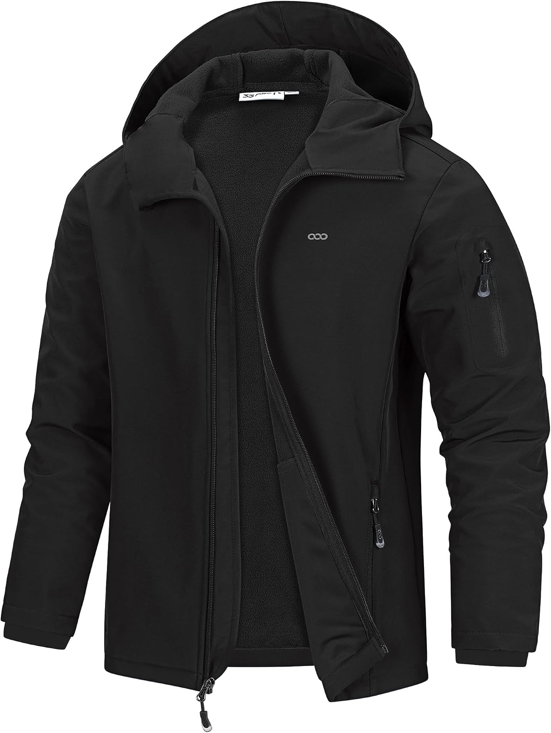 Detalle de 33,000ft Men's Hooded Softshell Jacket, Waterproof, Lightweight and Fleece-Lined