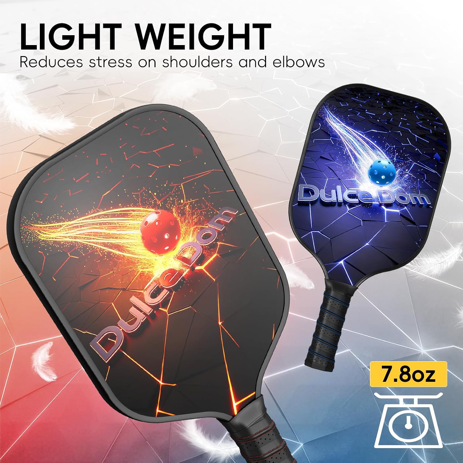 Detalle de DULCE DOM Pickleball Paddle Set 13 mm Core