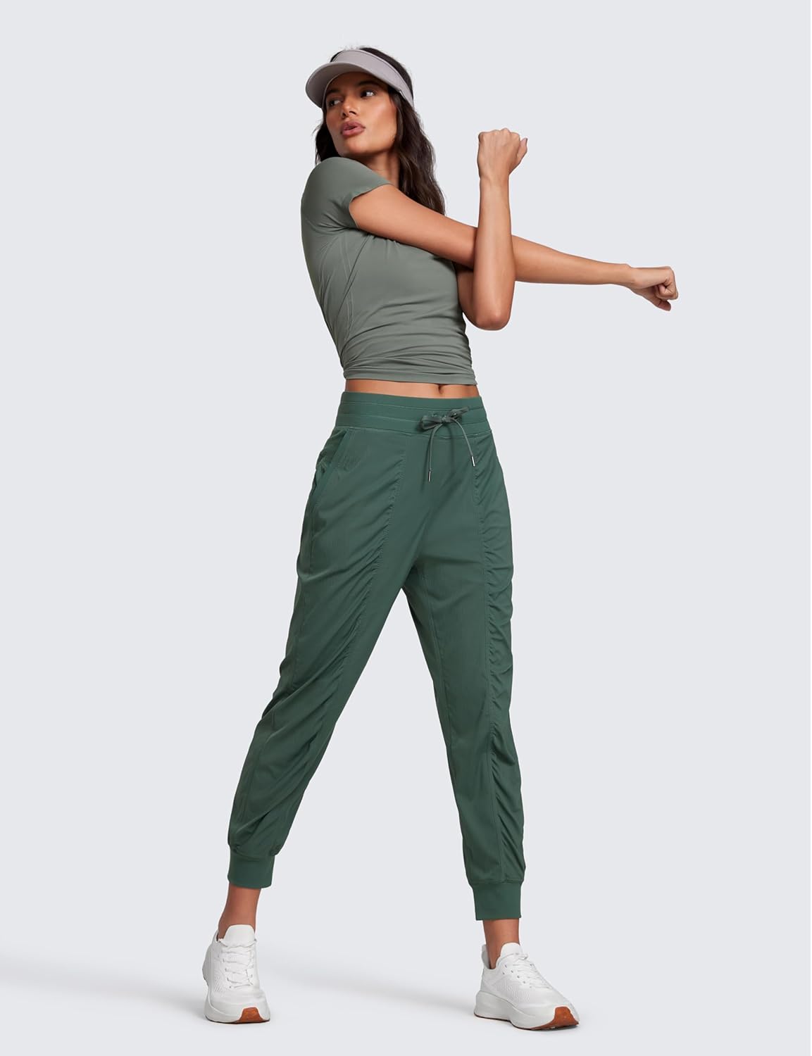 Detalle 2 de CRZ YOGA Joggers d'entraînement à Taille Haute pour Femmes avec Poches