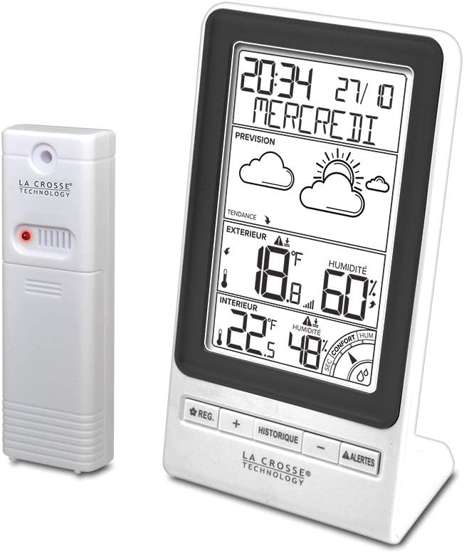 Detalle 2 de La Crosse Technology WS6819 Station Météo Noir – Prévision, Alertes et Indice de confort