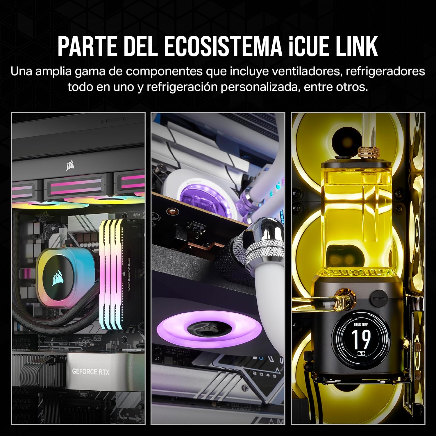 Thumbnail 7 de Corsair iCUE Link QX140 RGB Ventiladores 140mm, Pack de Inicio🌀