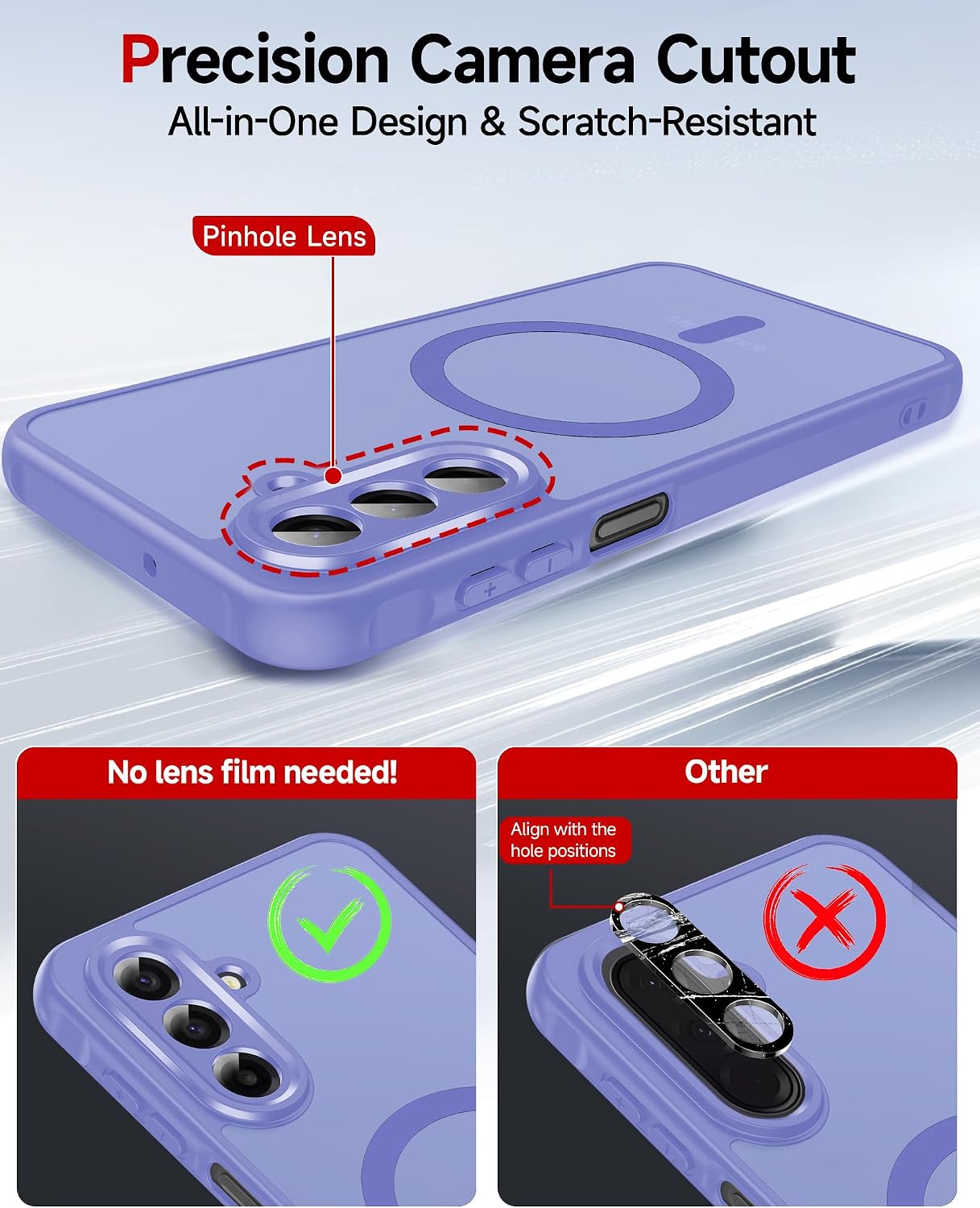 Detalle 2 de LeYi Galaxy A17 Magnetic Case 2 Pack