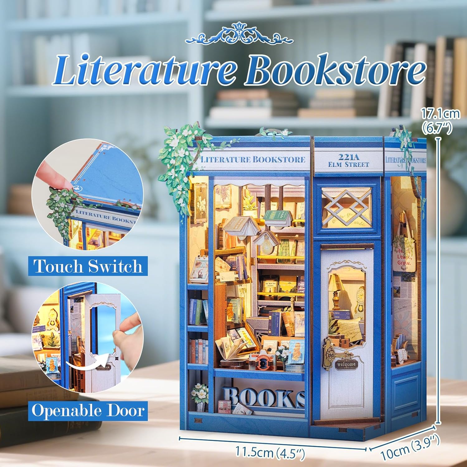 Detalle 2 de CUTEBEE DIY Book Nook Miniaturhaus 186 Teile
