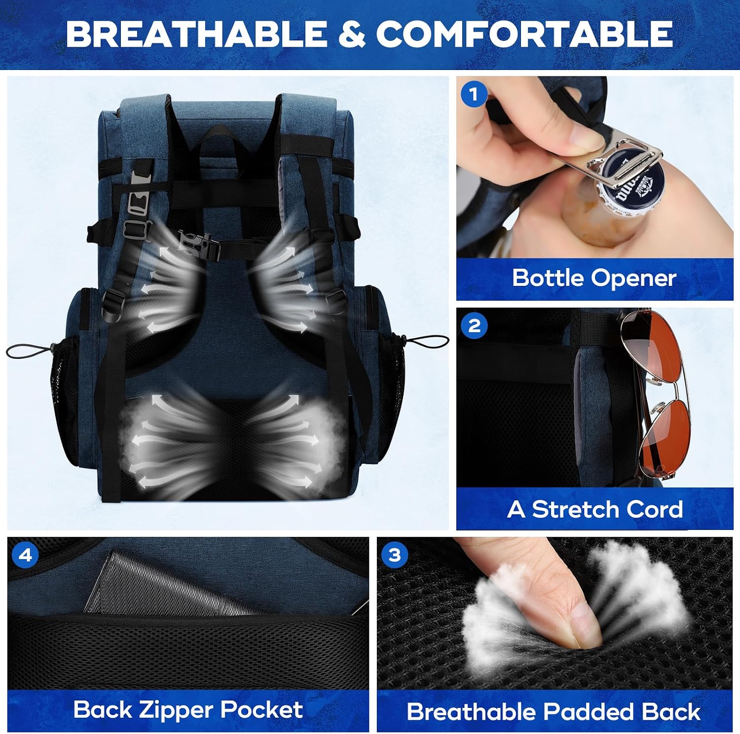 Detalle 2 de Maelstrom MSCBP03 35-Can Insulated Cooler Backpack, 24L PEVA Liner