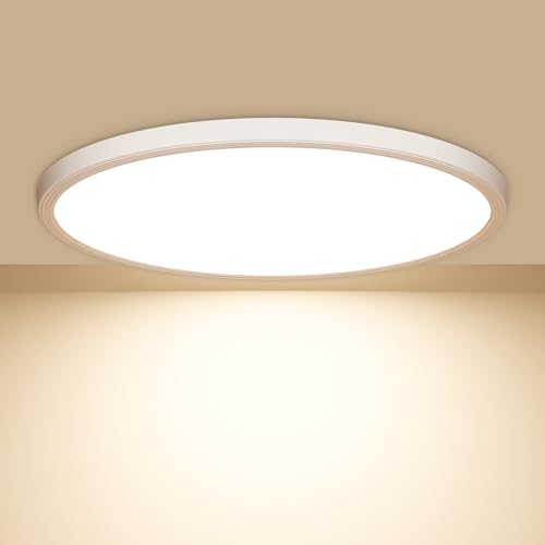 Detalle de OUILA Plafón LED Techo Redondo Ø22 cm – Luz blanca 4000K, 1600 lm, IP44