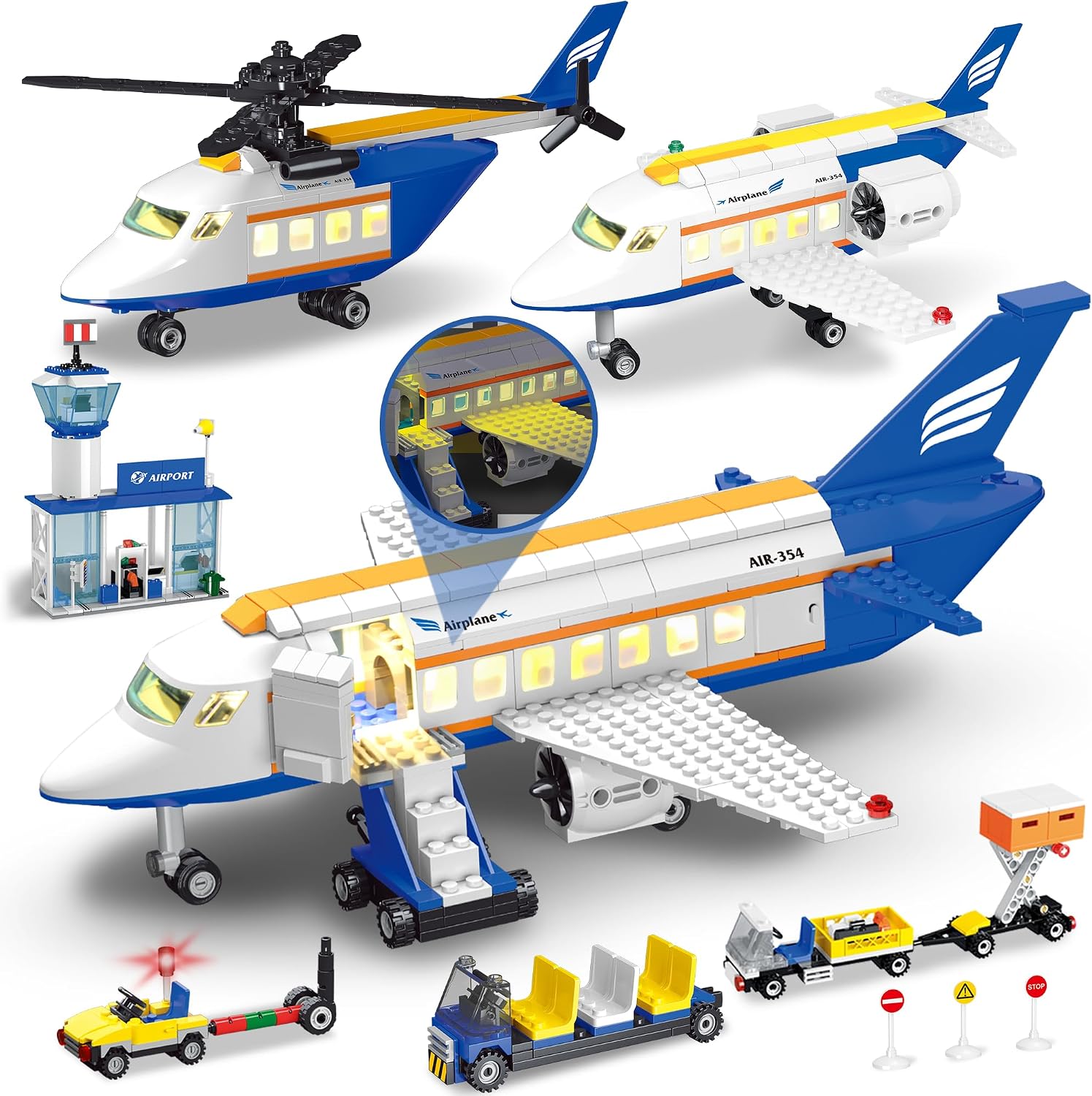 Detalle de AKWME Avion jeu de construction 6-12 ans ✈