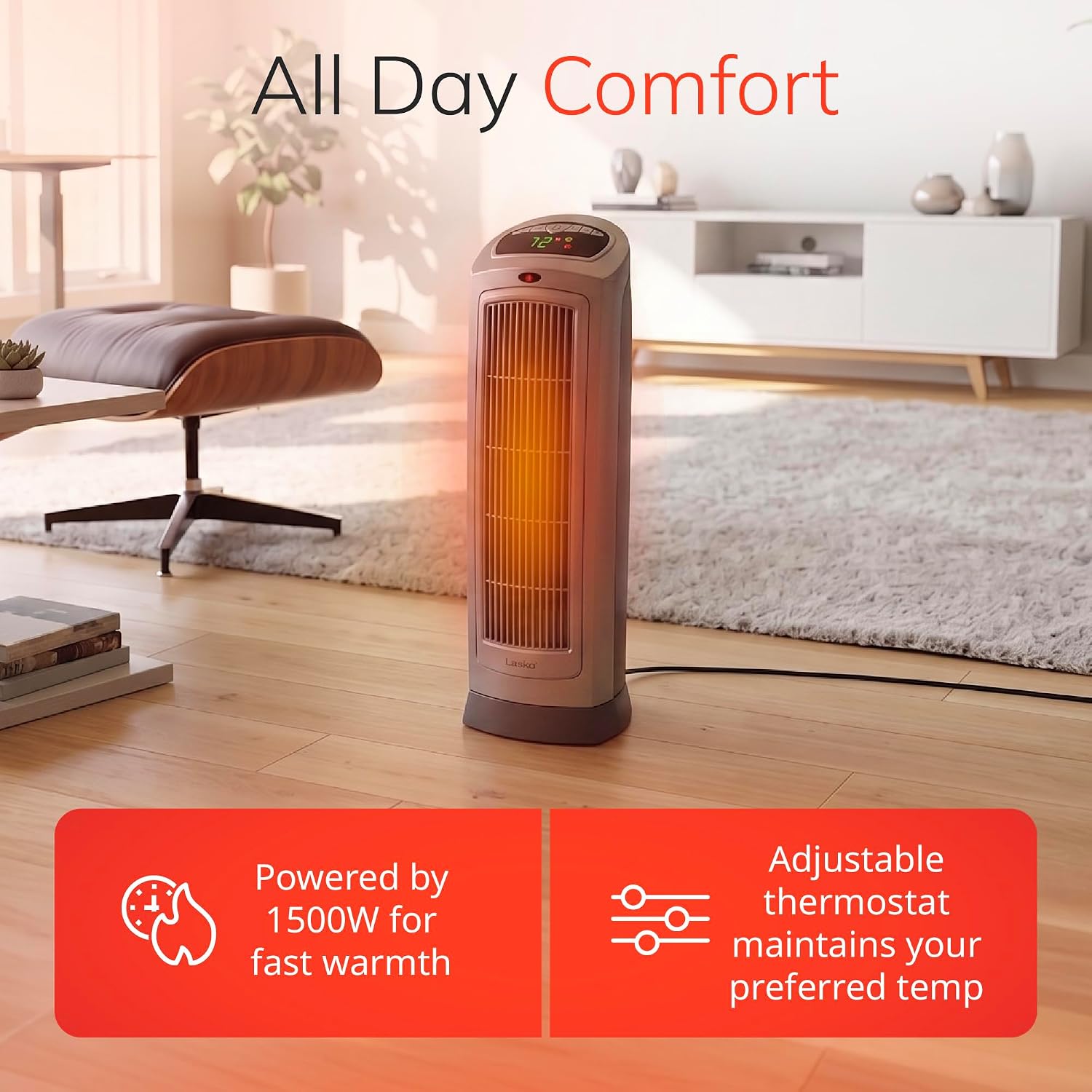 Detalle 2 de Lasko 1500W Ceramic Heater ⚡