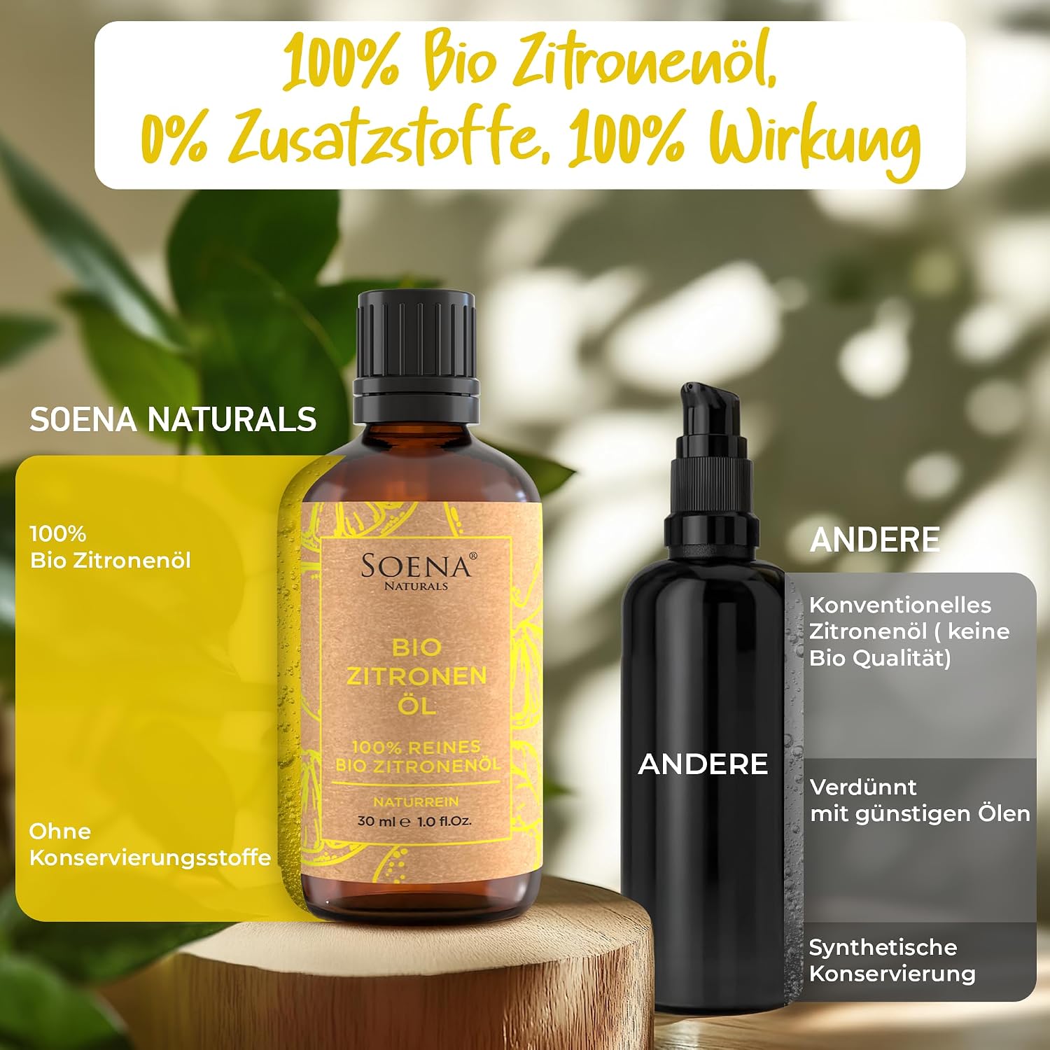 Thumbnail 1 de BIO Zitronenöl [BIO-zertifiziert] 100% Naturrein – Kaltgepresst aus Italien, Lebensmittelqualität