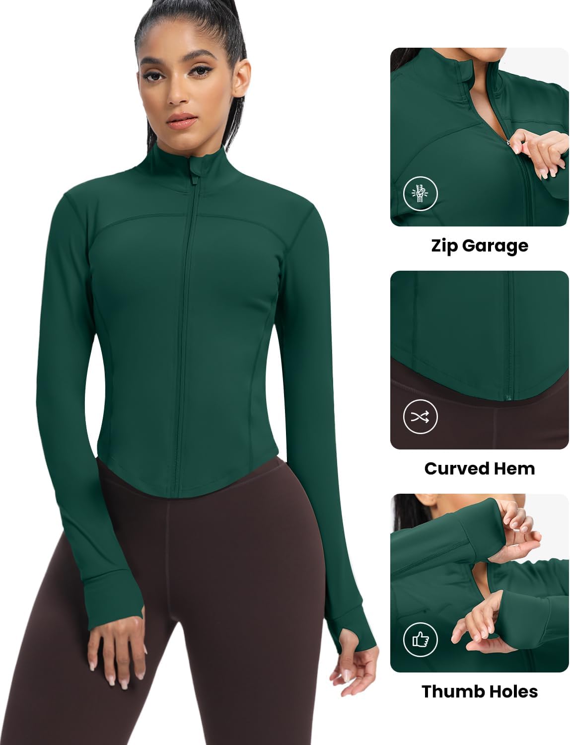 Detalle de AVGO Women's Cropped Workout Jacket