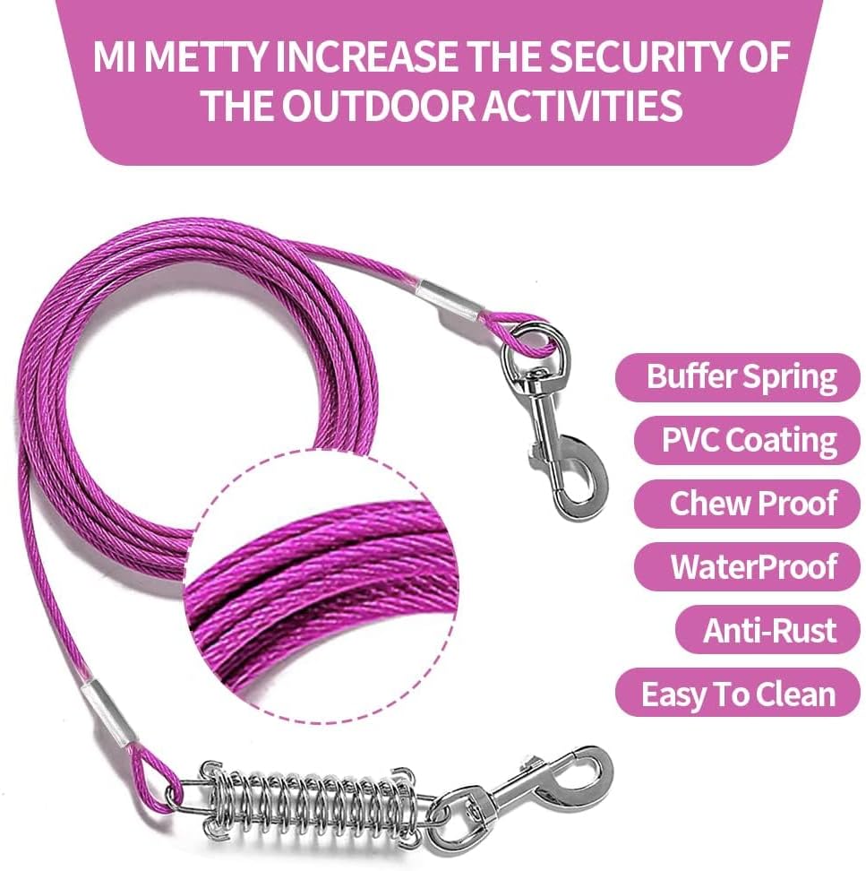 Detalle de Mi Metty 100FT Tie Out Cable for Dogs