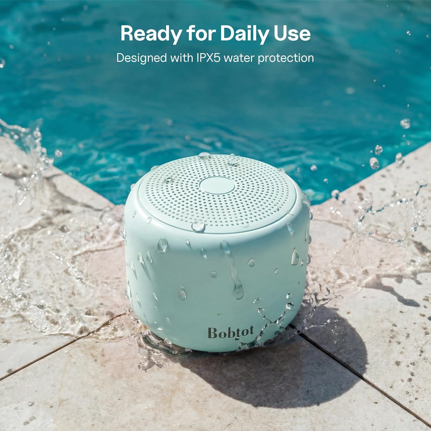 Thumbnail 3 de Bobtot Portable Bluetooth Speaker with Strap (Green) – 5W Stereo, IPX5 Waterproof, 20 Hours