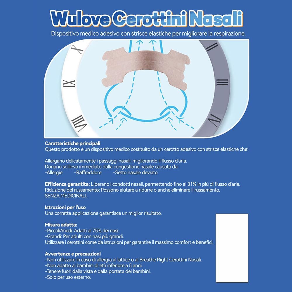 Thumbnail 6 de Wulove Cerotti Nasali 100 Pezzi: cerotti nasali extra large per respirare meglio e dormire serenamente