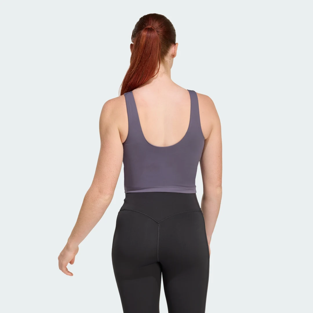 Thumbnail 1 de Camiseta con sujetador para poco impacto 3 Stripes Studio All Me de Adidas — guía rápida de compra