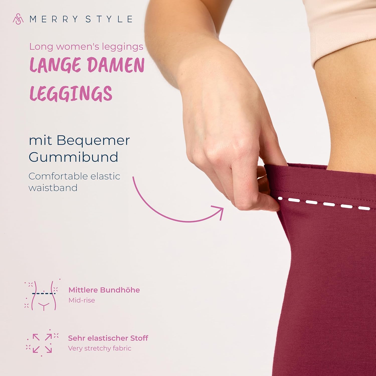 Thumbnail 2 de Merry Style MS10-198 lange dameslegging met hoge taille, set van 2