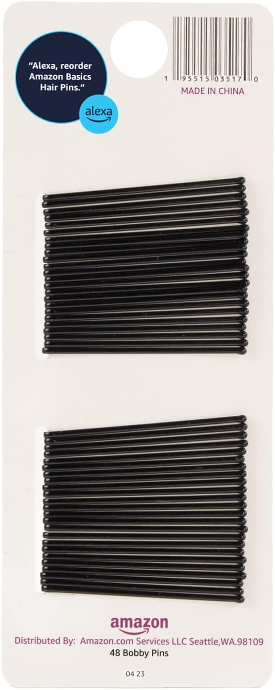 Thumbnail 1 de Amazon Basics No-Slip Bobby Pins (48 Count) for Comfortable All-Day Hair Hold