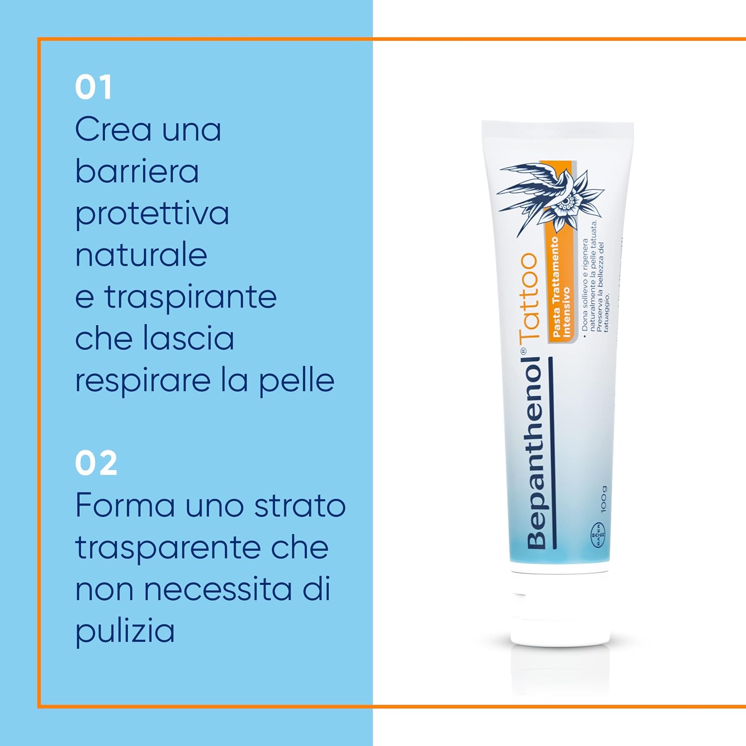 Detalle 2 de Bepanthenol Tattoo Pasta 100g crema per tatuaggi