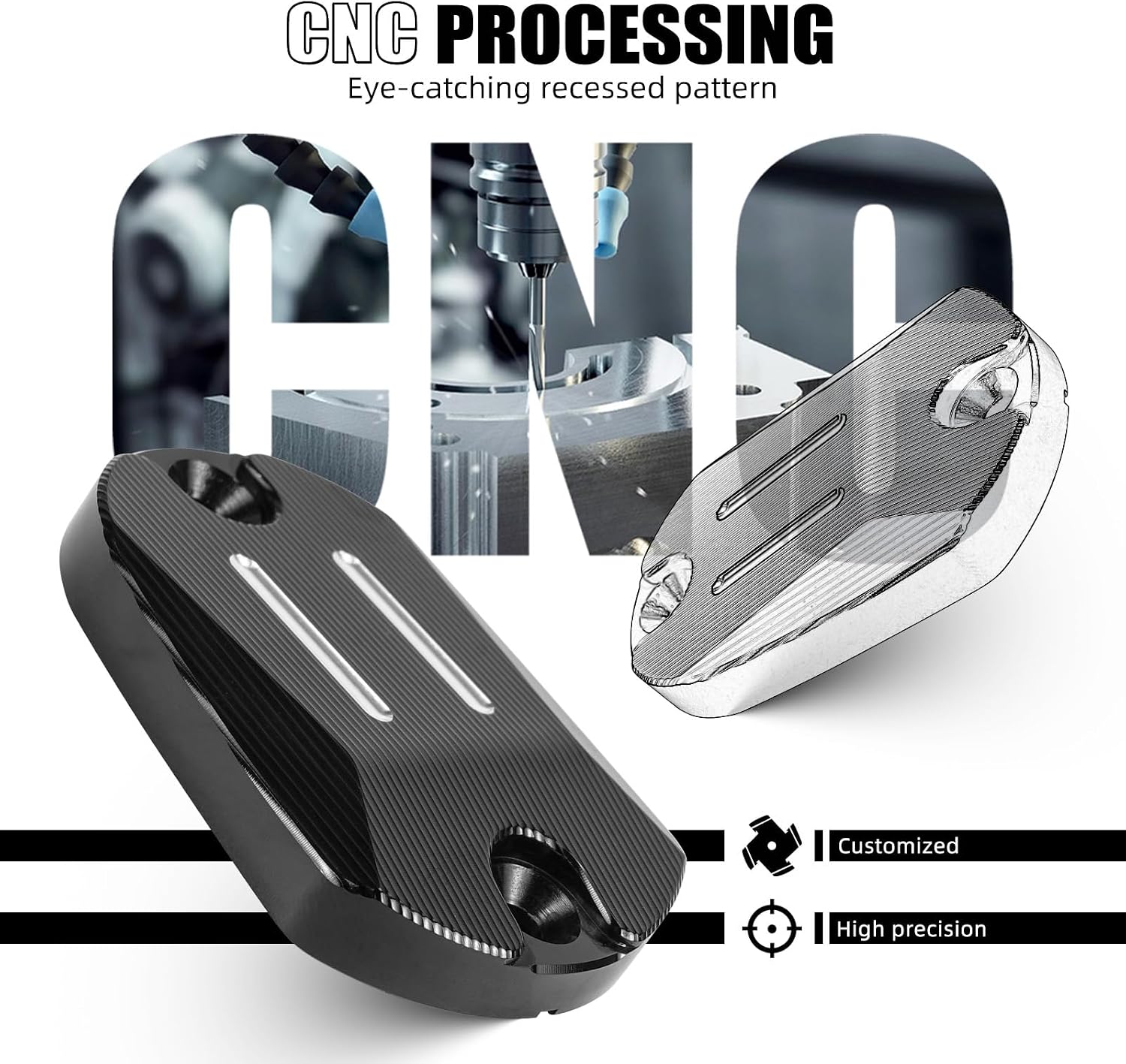Detalle 2 de NICECNC Rear Brake Reservoir Cap, Aluminum