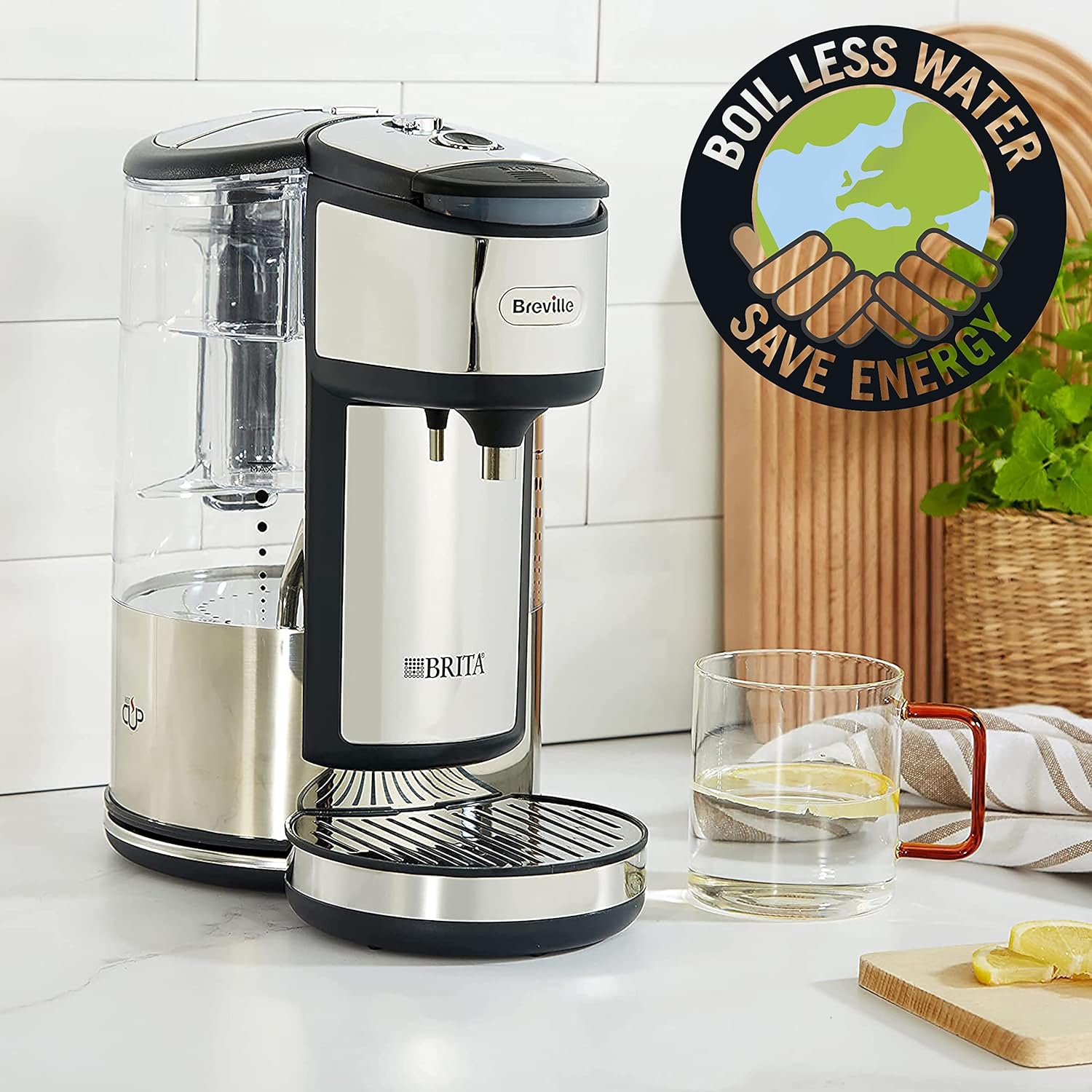 Thumbnail 4 de Breville BRITA HotCup Hot Water Dispenser (1.8L) with Fast Boil, Variable Single-Cup Dispense & Stainless Steel VKJ367