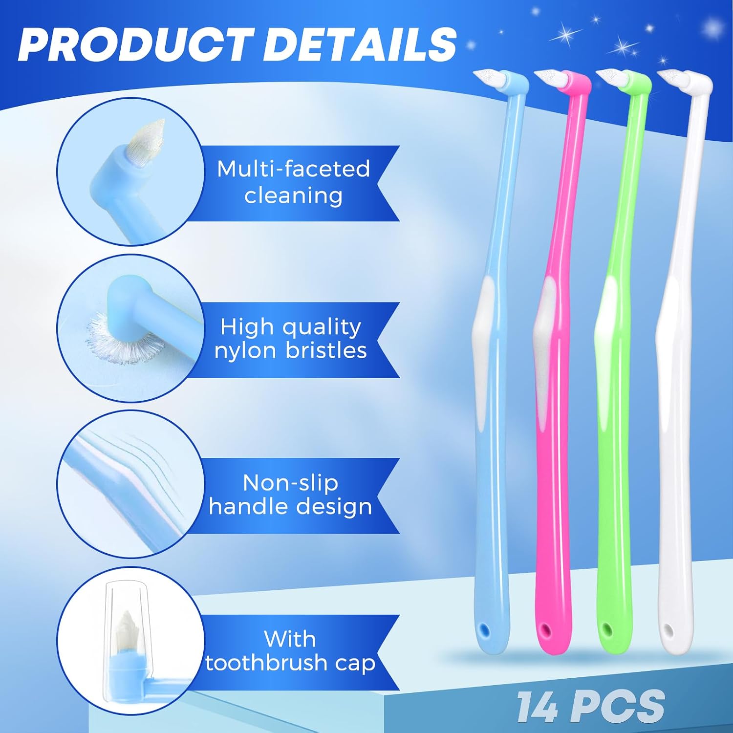 Detalle de Sularpek interspace toothbrushes 14 pack