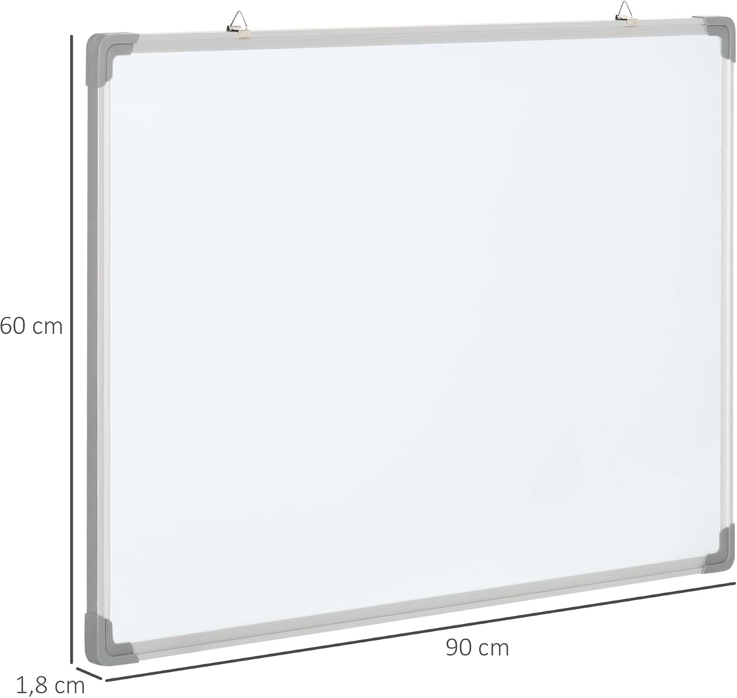 Thumbnail 5 de HOMCOM Tableau blanc magnétique 90 x 60 cm