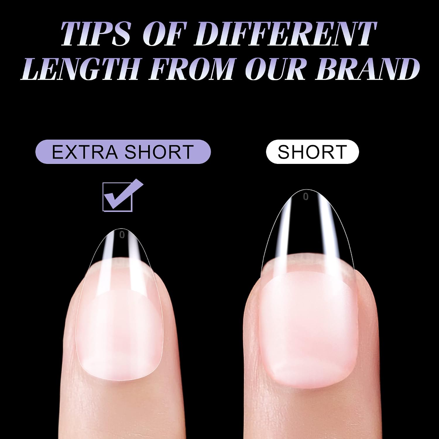 Detalle 2 de Gelike ec Mandel Nagel Tips 240 Stk 💅