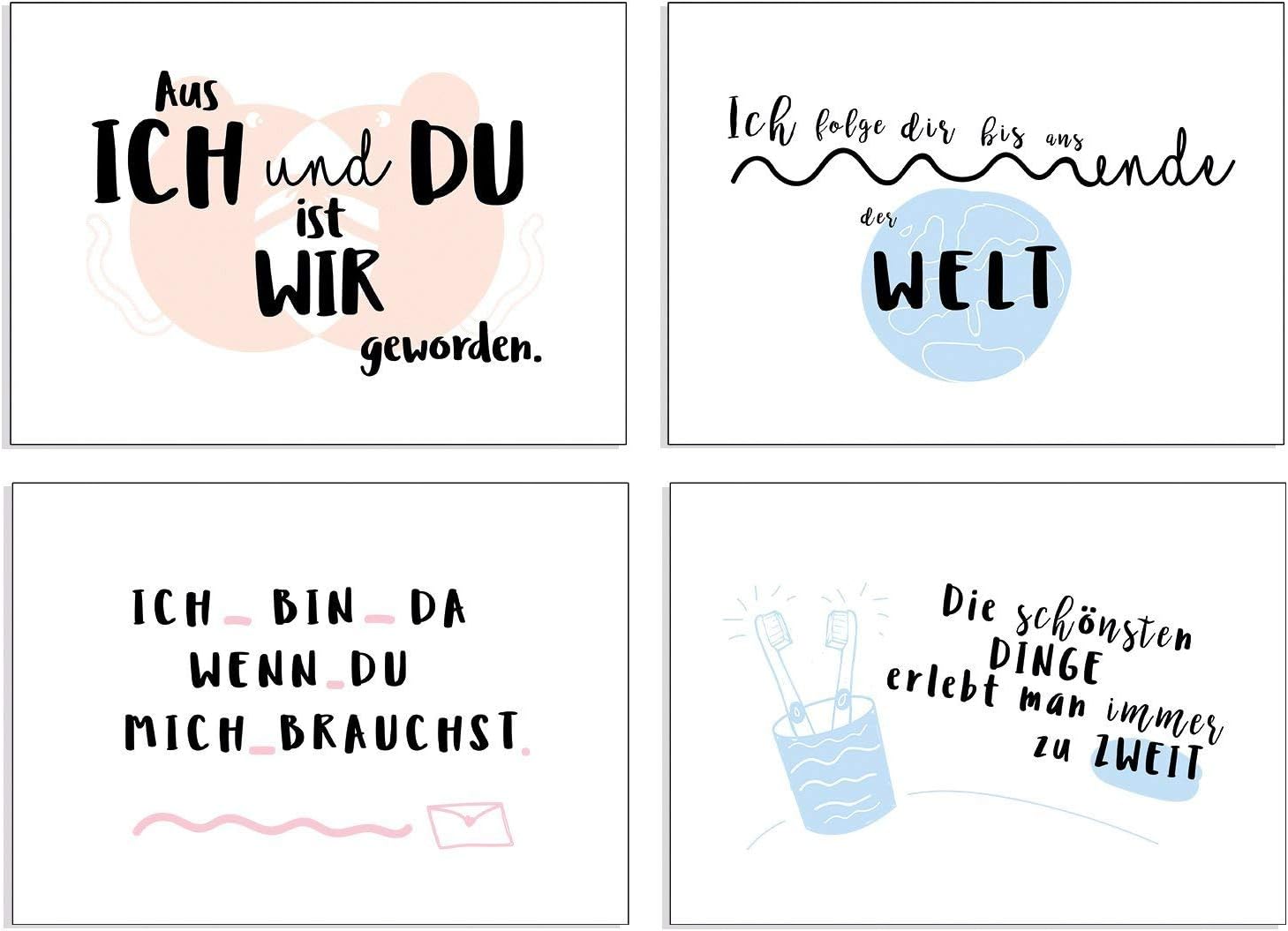 Detalle de Cupcakes & Kisses CK066 set van 20 A6-ansichtkaarten met liefdesmotief