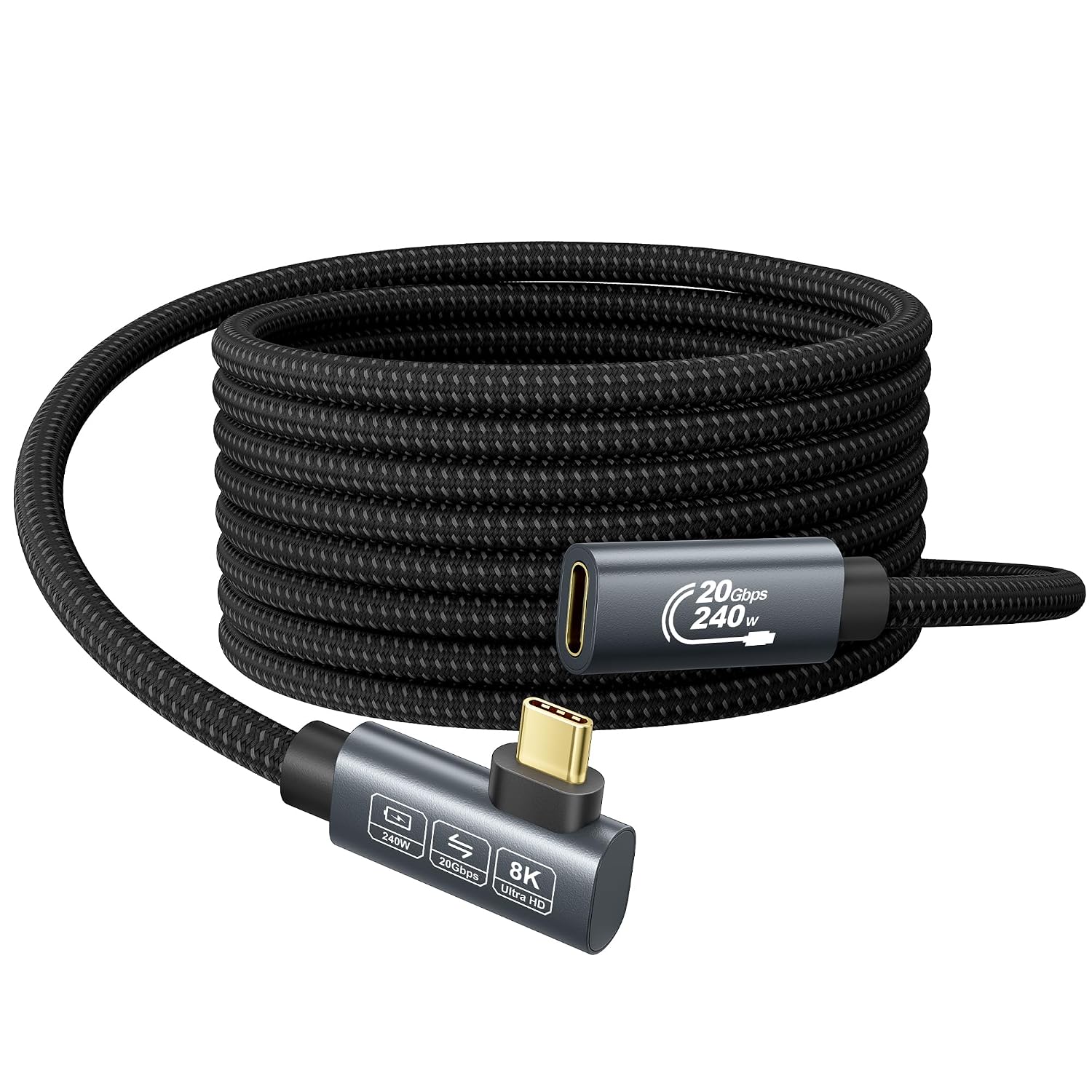 Detalle de EUDOBEL USB-C Verlängerung 5 m mit 240 W