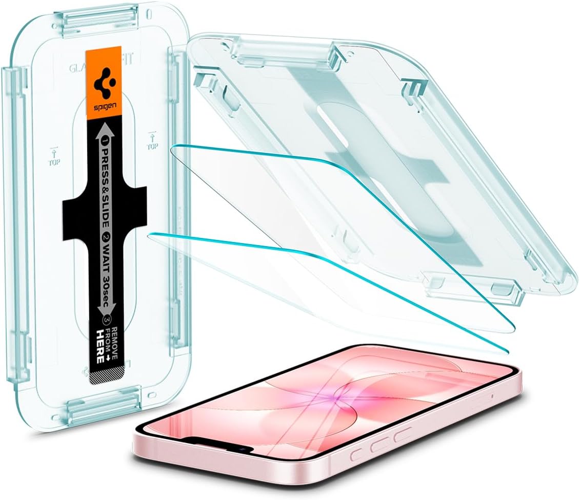 Detalle de Spigen Glas.tR EZ Fit - Protector Pantalla 9H para iPhone
