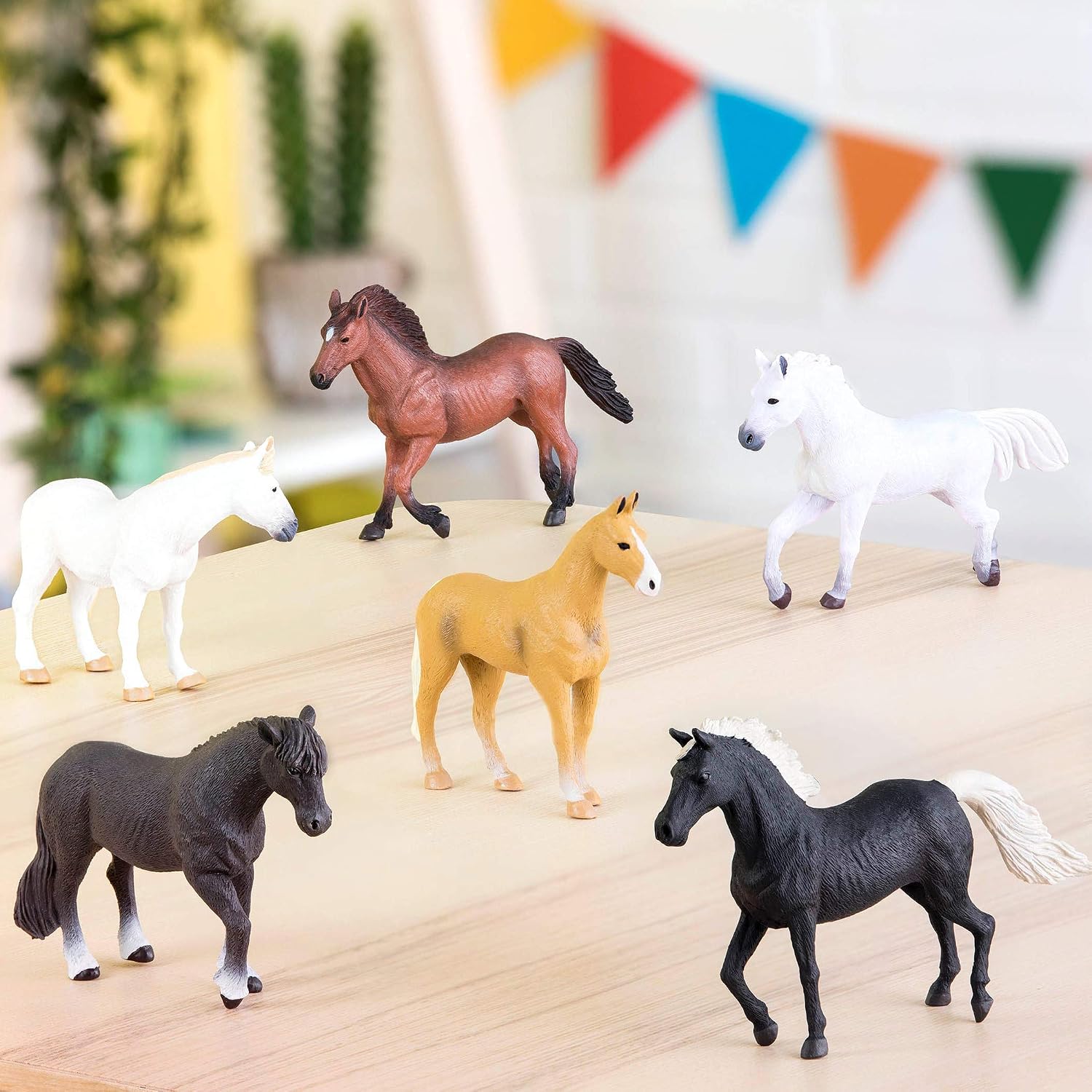 Thumbnail 1 de Terra by Battat Cavallo Set 2 – Figurine di cavalli, 6 pezzi, giocattoli educativi per bambini