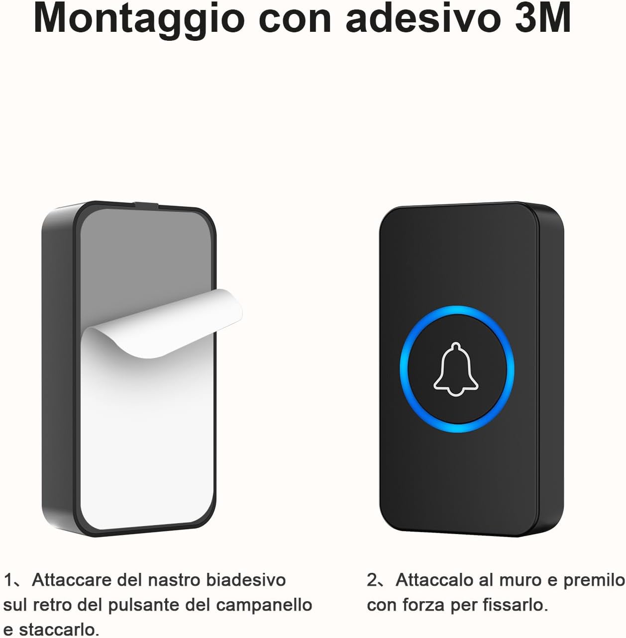 Thumbnail 6 de XNH Campanello Senza Fili con Portata 400 m: 36 melodie, 5 livelli di volume e sistema espandibile per casa e ufficio