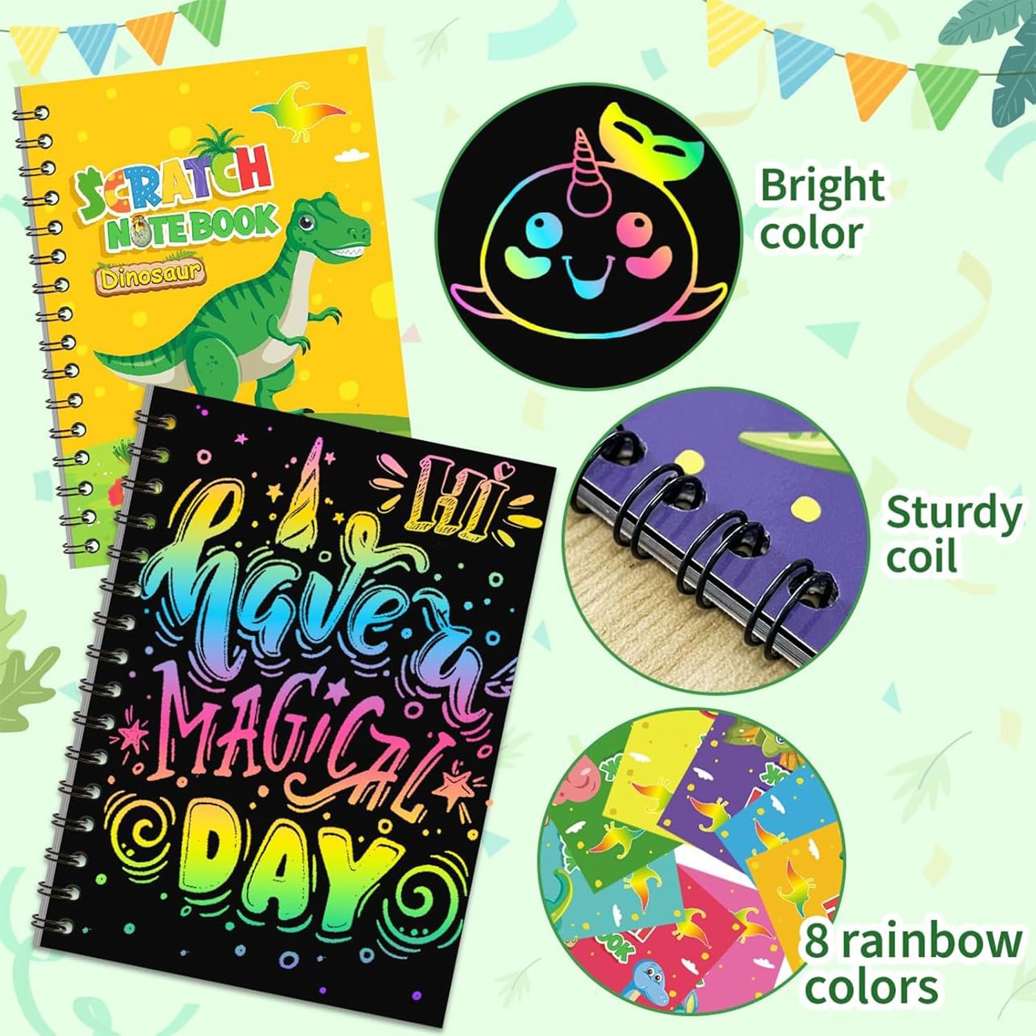 Thumbnail 2 de LIKYMO scratch art party fillers 24-pack