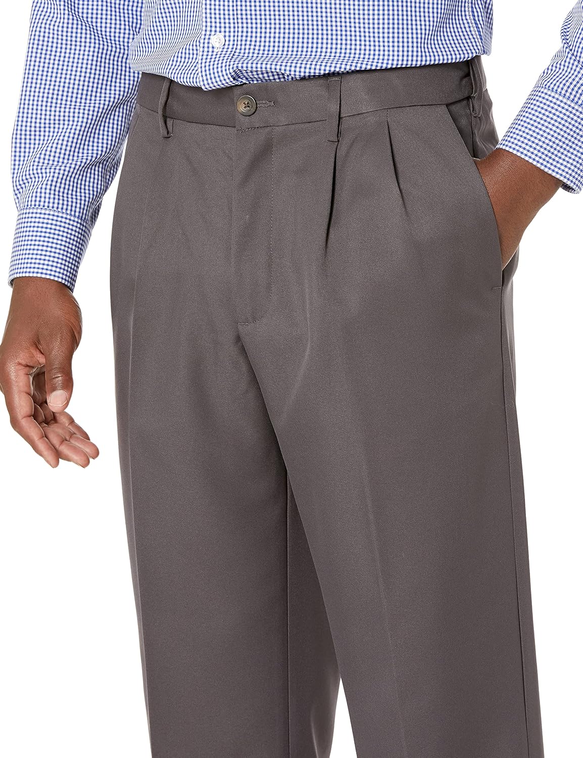 Thumbnail 2 de Amazon Essentials Men's Classic Fit Formal Expandable-Waist Pleated Dress Trousers