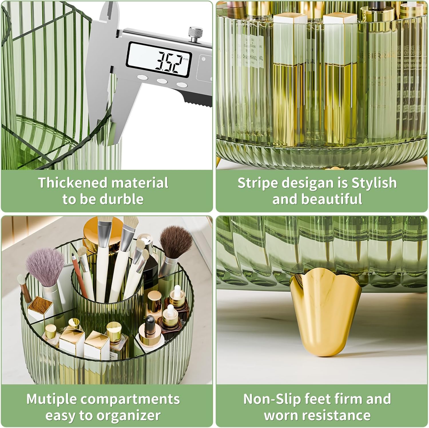 Thumbnail 5 de 360° rotating makeup organiser organiser 5 compartments